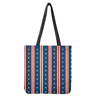 USA Independence Day Pattern Print Tote Bag