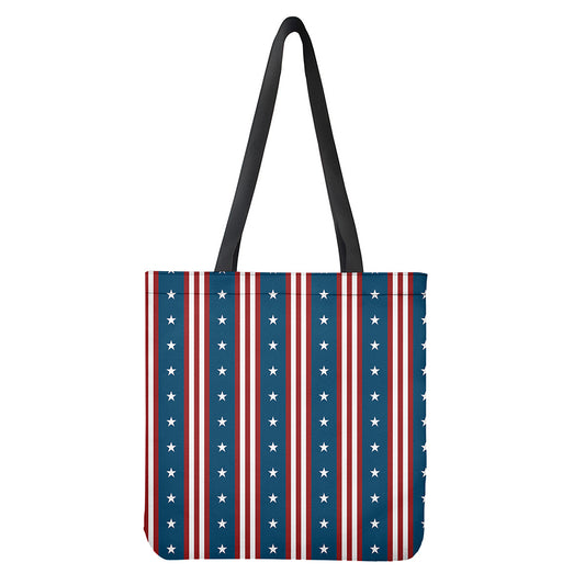 USA Independence Day Pattern Print Tote Bag