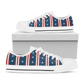 USA Independence Day Pattern Print White Low Top Sneakers