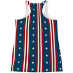USA Independence Day Pattern Print Women's Racerback Tank Top
