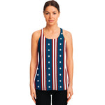 USA Independence Day Pattern Print Women's Racerback Tank Top