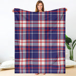 USA Patriotic Plaid Print Blanket