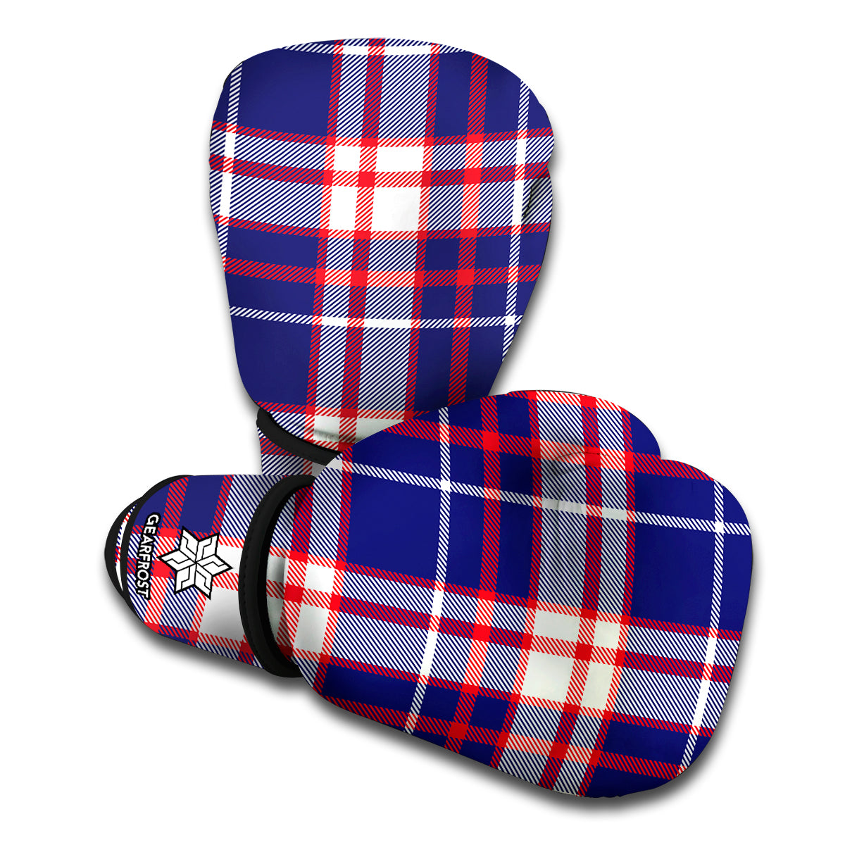 USA Patriotic Plaid Print Boxing Gloves