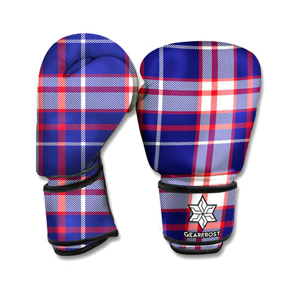 USA Patriotic Plaid Print Boxing Gloves