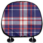 USA Patriotic Plaid Print Car Headrest Covers