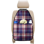 USA Patriotic Plaid Print Car Seat Organizers