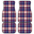 USA Patriotic Plaid Print Front and Back Car Floor Mats