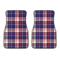 USA Patriotic Plaid Print Front Car Floor Mats