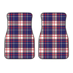 USA Patriotic Plaid Print Front Car Floor Mats