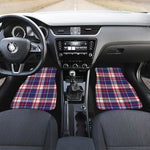 USA Patriotic Plaid Print Front Car Floor Mats