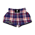 USA Patriotic Plaid Print Muay Thai Boxing Shorts