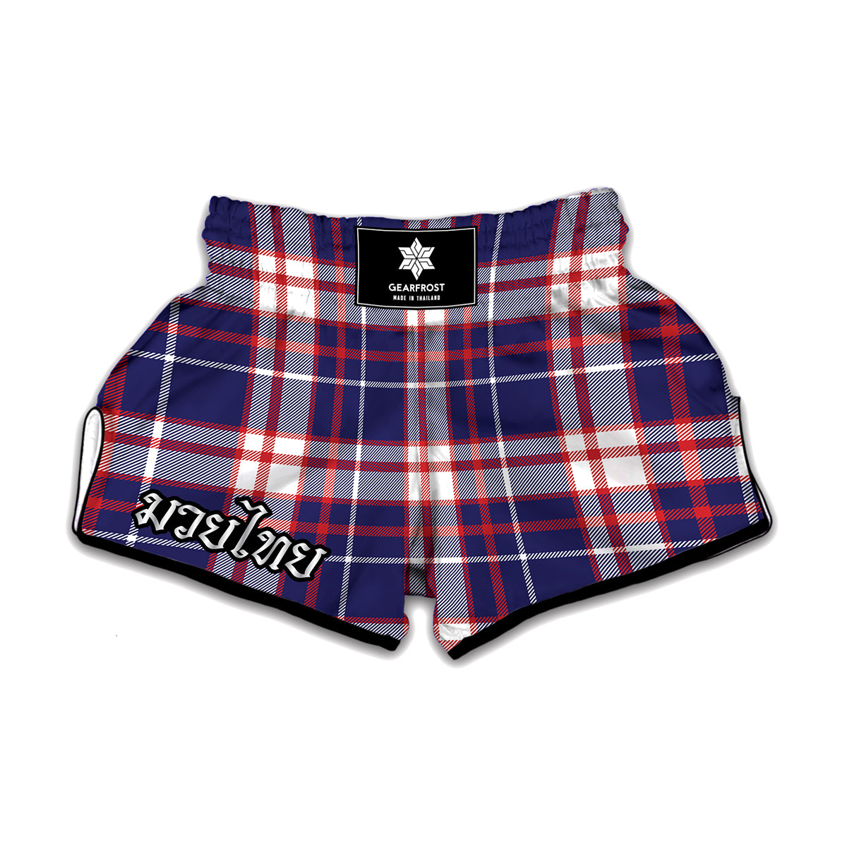 USA Patriotic Plaid Print Muay Thai Boxing Shorts