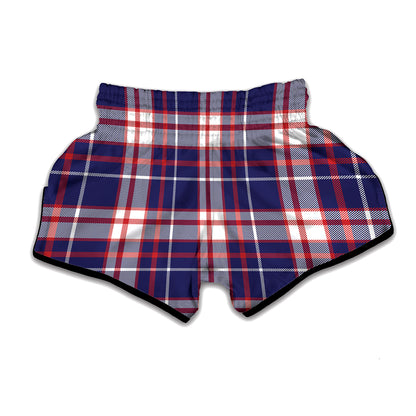 USA Patriotic Plaid Print Muay Thai Boxing Shorts
