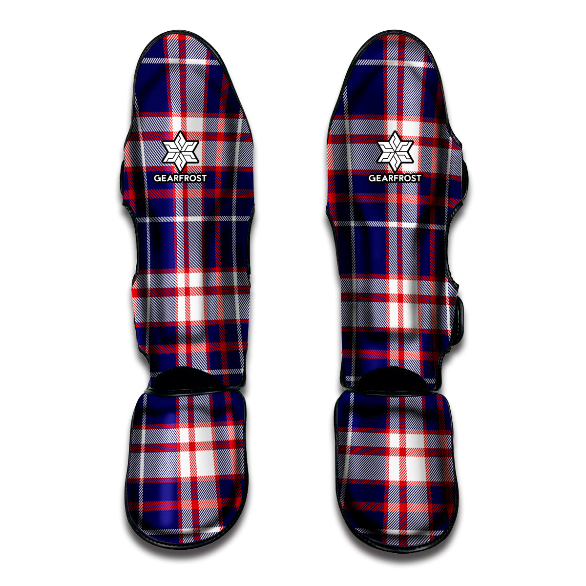 USA Patriotic Plaid Print Muay Thai Shin Guard