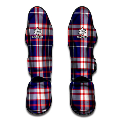 USA Patriotic Plaid Print Muay Thai Shin Guard