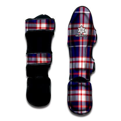 USA Patriotic Plaid Print Muay Thai Shin Guard