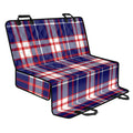 USA Patriotic Plaid Print Pet Car Back Seat Cover