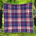 USA Patriotic Plaid Print Quilt