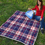 USA Patriotic Plaid Print Quilt