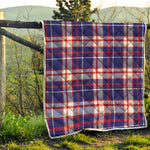 USA Patriotic Plaid Print Quilt