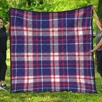 USA Patriotic Plaid Print Quilt