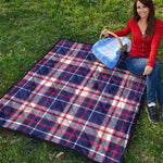 USA Patriotic Plaid Print Quilt