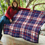 USA Patriotic Plaid Print Quilt