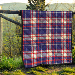 USA Patriotic Plaid Print Quilt