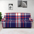 USA Patriotic Plaid Print Sofa Cover