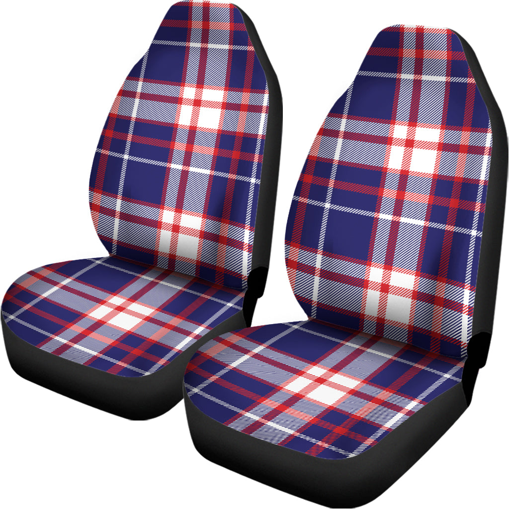 USA Patriotic Plaid Print Universal Fit Car Seat Covers