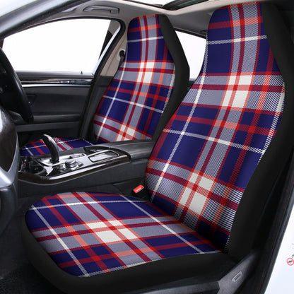 USA Patriotic Plaid Print Universal Fit Car Seat Covers