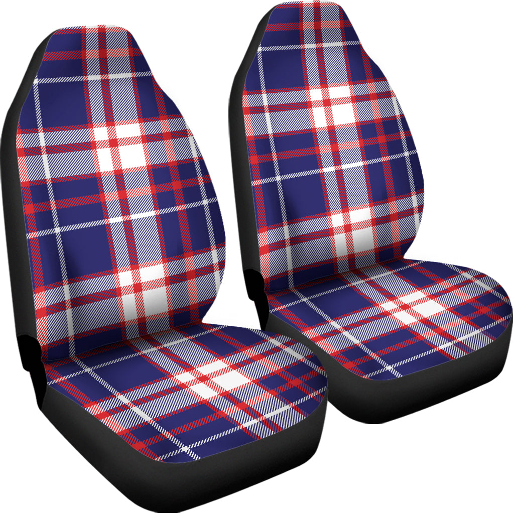 USA Patriotic Plaid Print Universal Fit Car Seat Covers