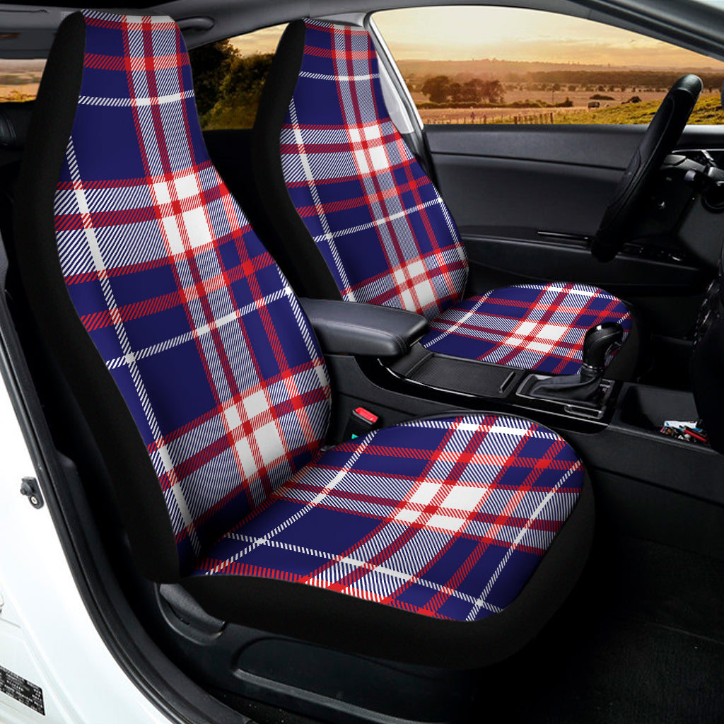 USA Patriotic Plaid Print Universal Fit Car Seat Covers