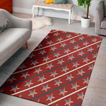 USA Patriotic Star Pattern Print Area Rug