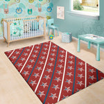USA Patriotic Star Pattern Print Area Rug