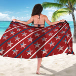 USA Patriotic Star Pattern Print Beach Sarong Wrap