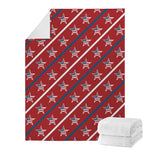 USA Patriotic Star Pattern Print Blanket