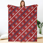 USA Patriotic Star Pattern Print Blanket