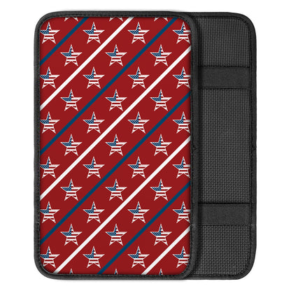 USA Patriotic Star Pattern Print Car Center Console Cover