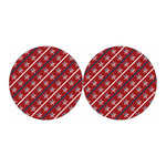 USA Patriotic Star Pattern Print Car Coasters