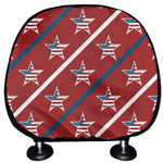USA Patriotic Star Pattern Print Car Headrest Covers