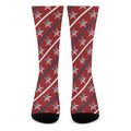 USA Patriotic Star Pattern Print Crew Socks