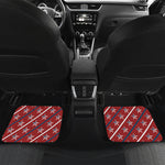 USA Patriotic Star Pattern Print Front and Back Car Floor Mats