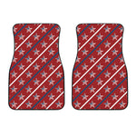 USA Patriotic Star Pattern Print Front Car Floor Mats