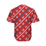 USA Patriotic Star Pattern Print Men's Baseball Jersey
