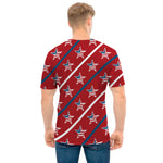 USA Patriotic Star Pattern Print Men's T-Shirt