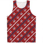 USA Patriotic Star Pattern Print Men's Tank Top