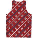 USA Patriotic Star Pattern Print Men's Tank Top