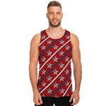 USA Patriotic Star Pattern Print Men's Tank Top
