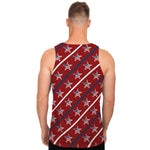 USA Patriotic Star Pattern Print Men's Tank Top